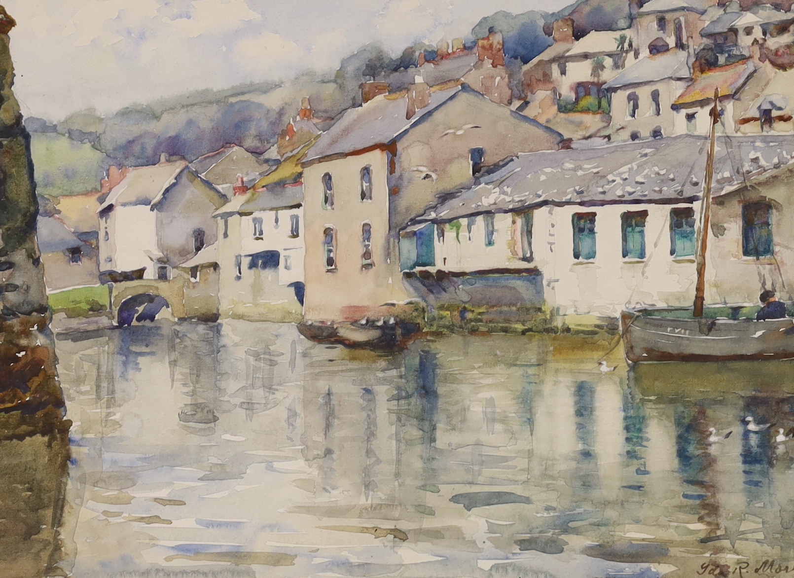 Ida Rose Morley (1858-1943), watercolour, 'Polperro, Cornwall', signed, 26 x 36cm